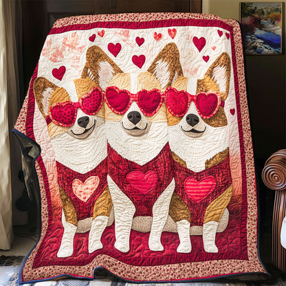 Valentine Corgi  WY0901061CL Quilt