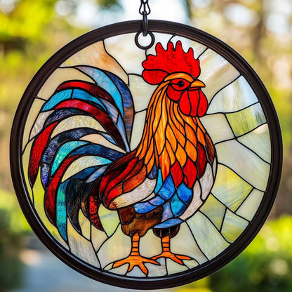 Chicken WJ3009039CL Stained Glass Suncatcher