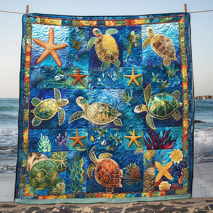 Turtle Starfish Neighborhood WP0409051CL Quilt