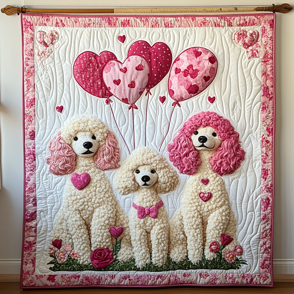 Poodle Love WG1001031CL Quilt