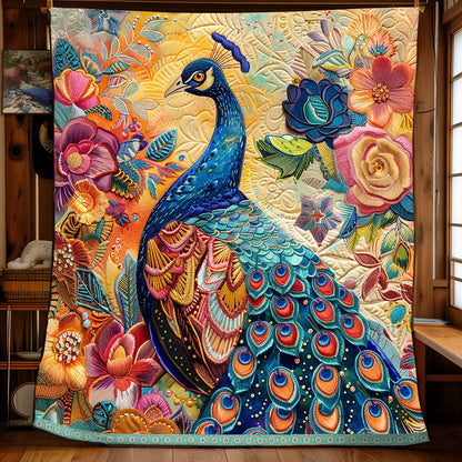 Floral Exquisite Peacock WP0609021CL Quilt