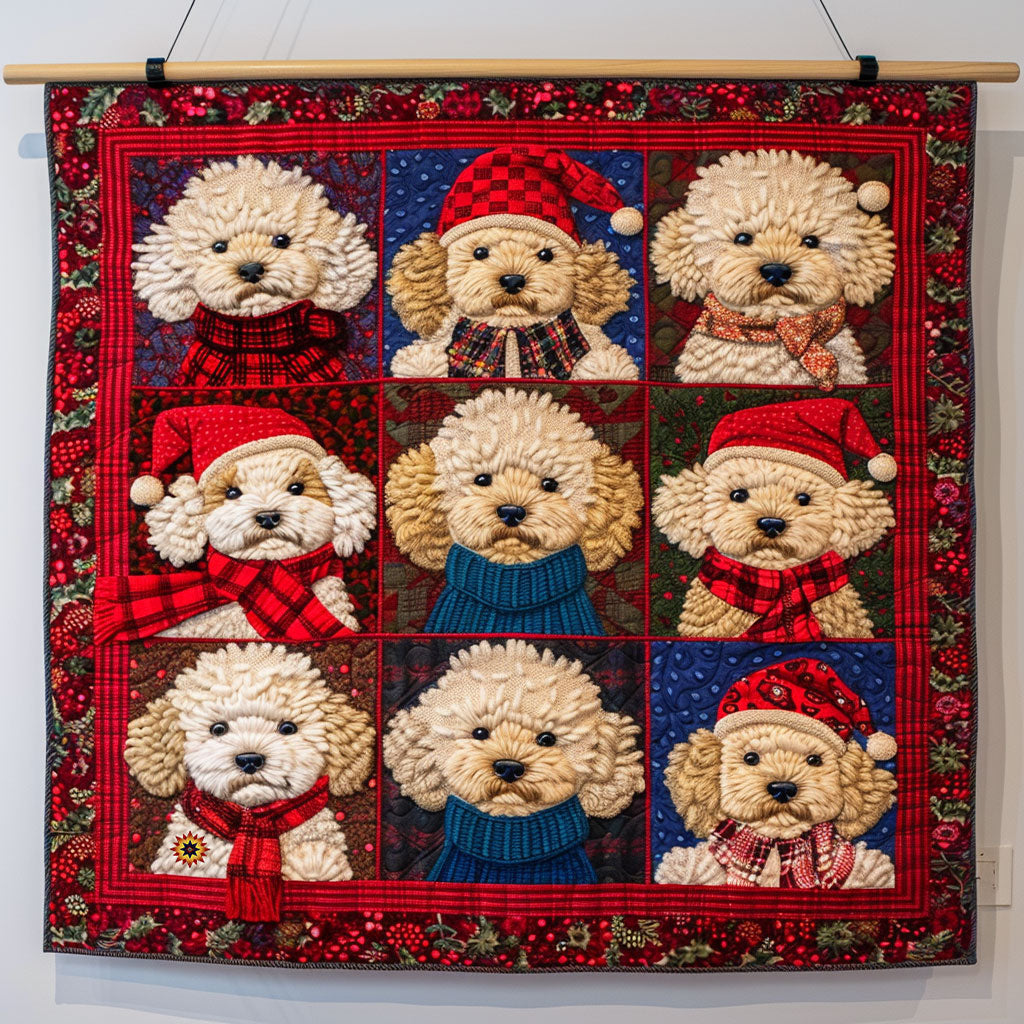 Christmas Poodle WJ1810017CL Quilt