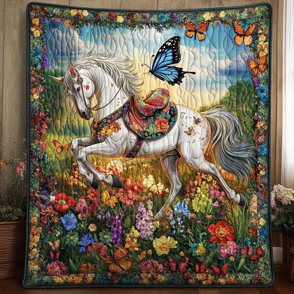 Horse Butterfly WT2610018CL Quilt