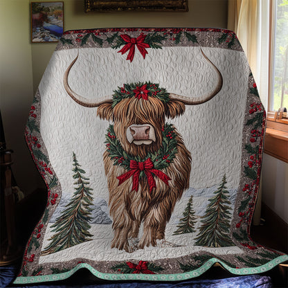 Highland Cow Christmas WX2511020CL Quilt