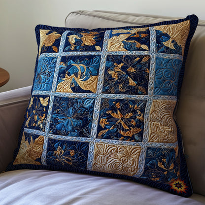 Blue Pathwork WY1012003CL Quilt Pillow Case