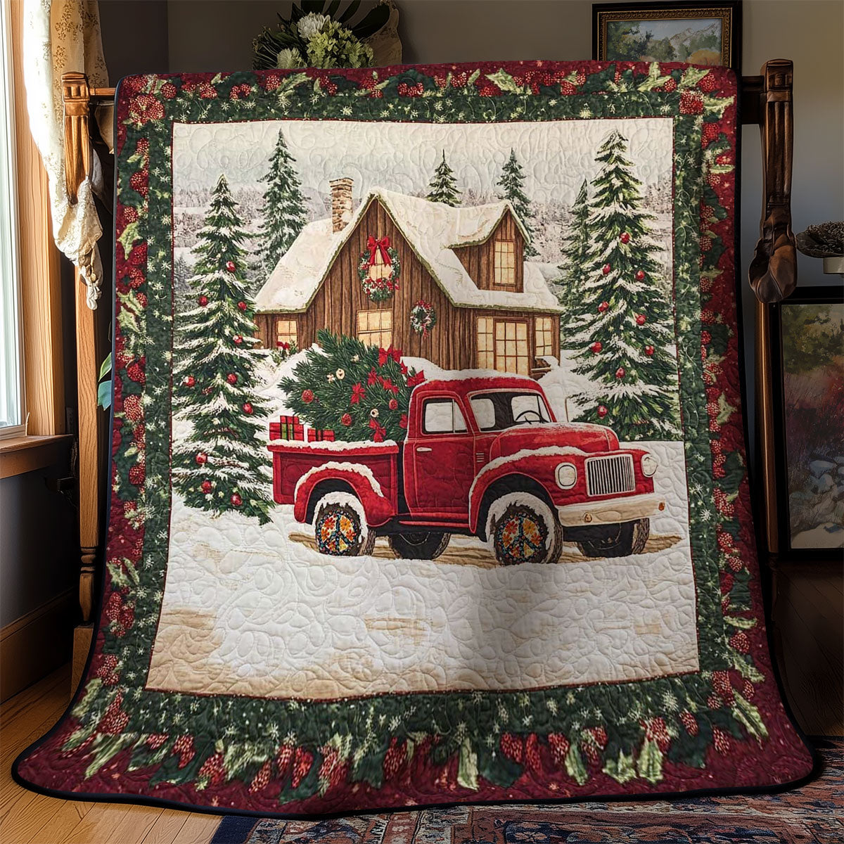 Red Truck Christmas WN0611030CL Quilt