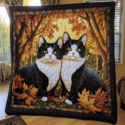 Tuxedo Cat Autumn WT0810028CL Quilt