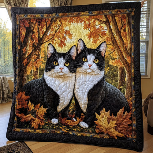Tuxedo Cat Autumn WT0810028CL Quilt