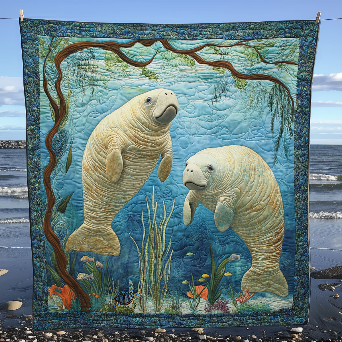 Manatee Family WY1511031CL Quilt