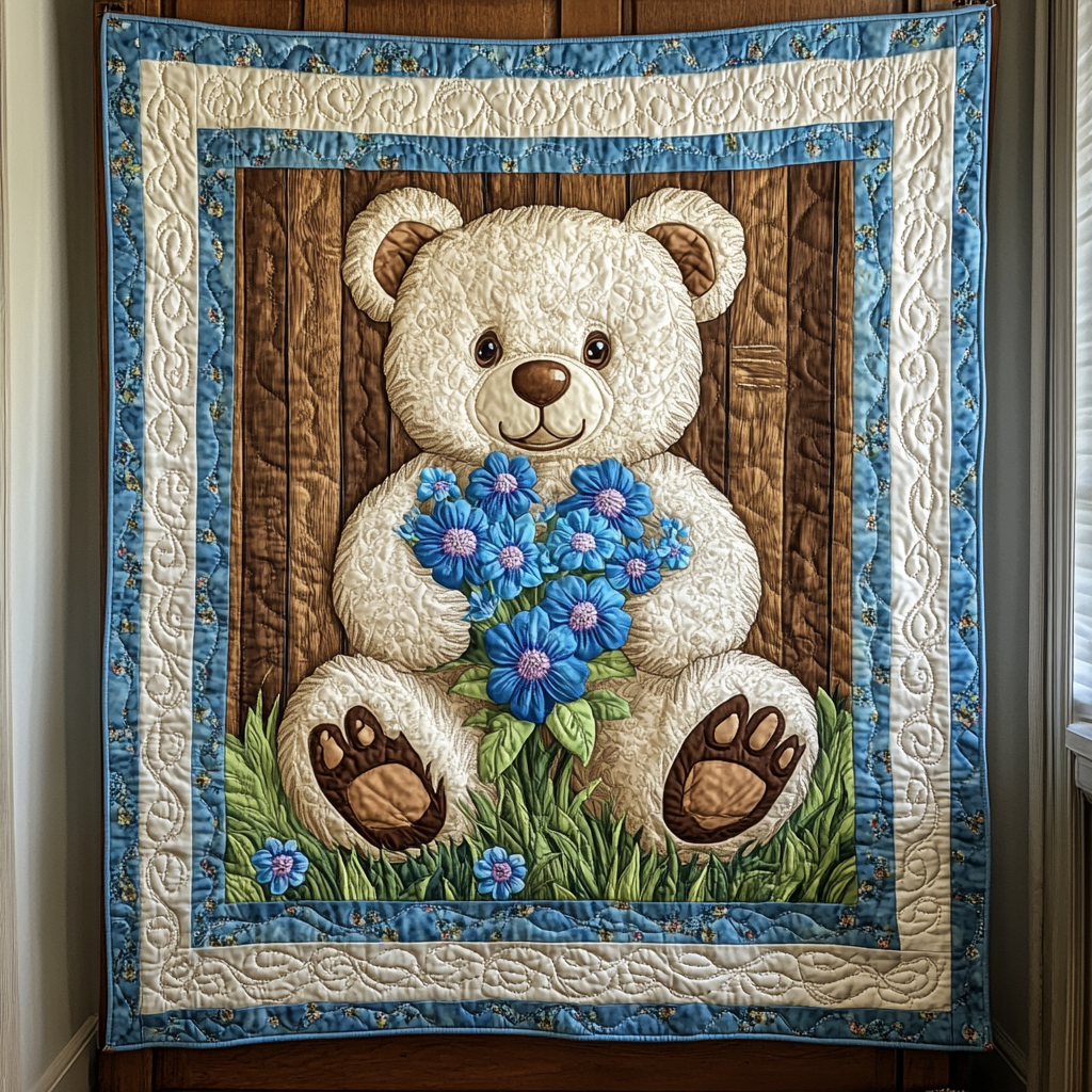 Floral Bear WG1001044CL Quilt