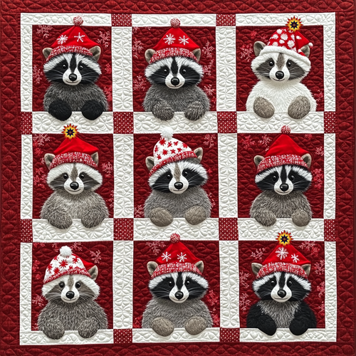 Raccoon Santa Claus XR0912007CL Quilt