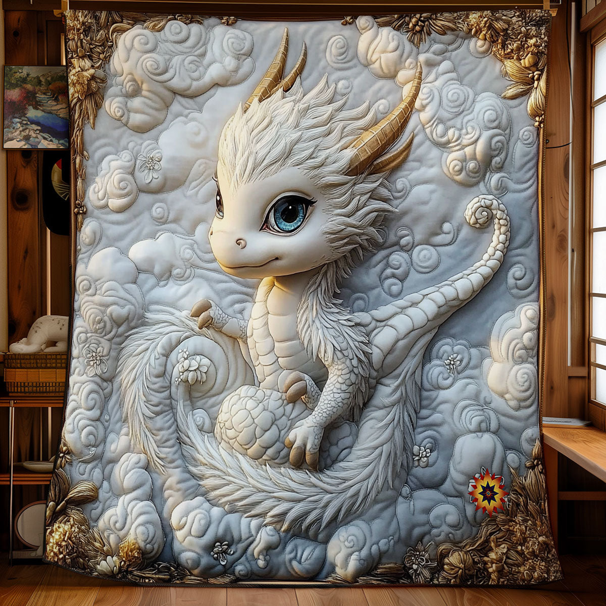 Royal White Dragon WY1411017CL Quilt