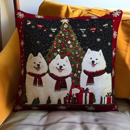 Christmas Samoyed WJ0511034CL Quilt Pillow Case