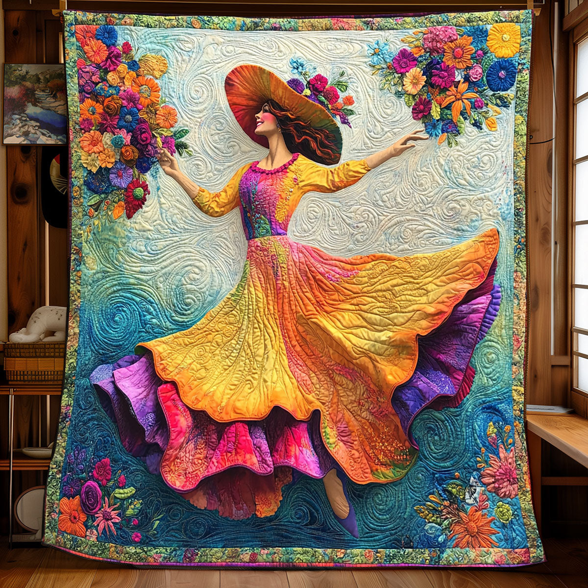 Blooming Dancing XB0804017CL Quilt