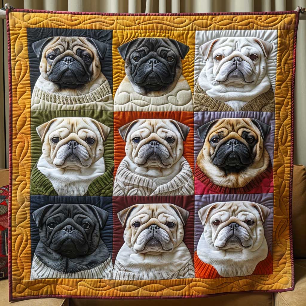 Serious Sweater Pug WP1009048CL Quilt