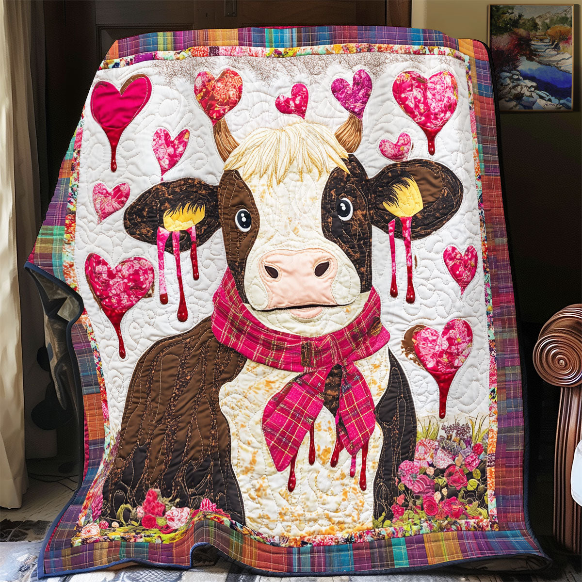 Valentine Cow WX0801044CL Quilt