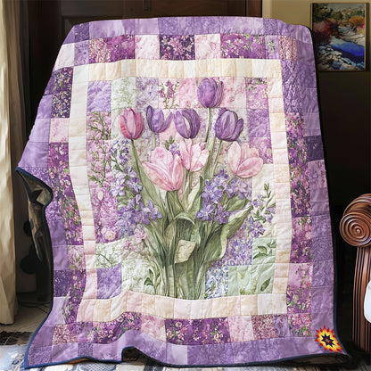 Purple Tulip WY1911046CL Quilt