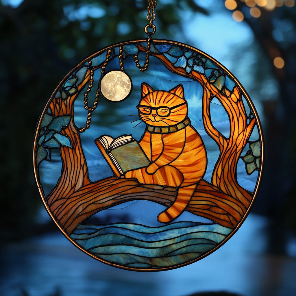 Cat In Tree WY1401009CL Suncatcher