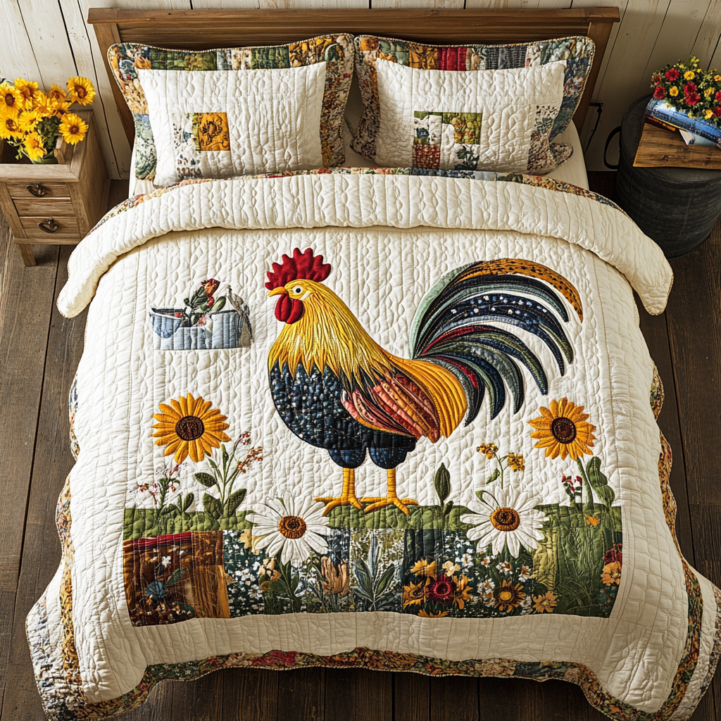 Rustic Rooster Retreat YR0801037CL Duvet Cover Set