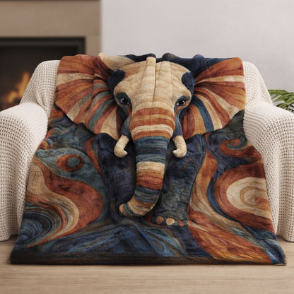 Elephant Spirit WN1501002CL Faux Fur Throw Blanket