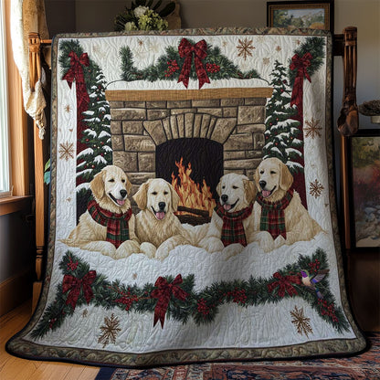 Golden Retriever Christmas Warmth WN0411027CL Quilt