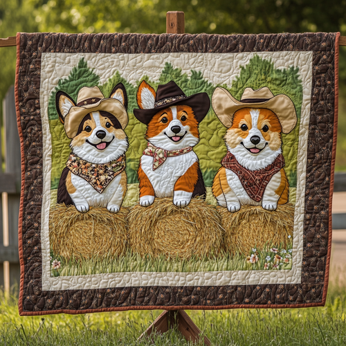 Cowboy Corgi WN2309015CL Quilt