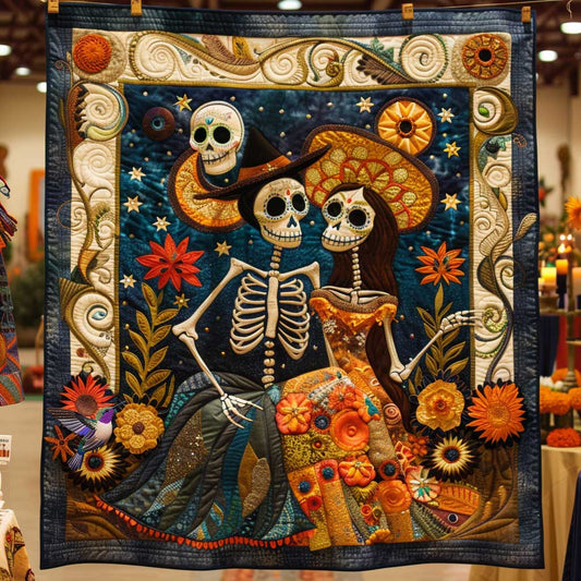 Day Of The Dead Cosmic Fiesta  WN2810035CL Quilt
