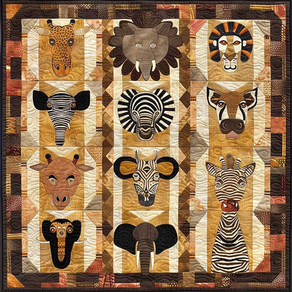 African Aminal Masks XR1706017CL Quilt