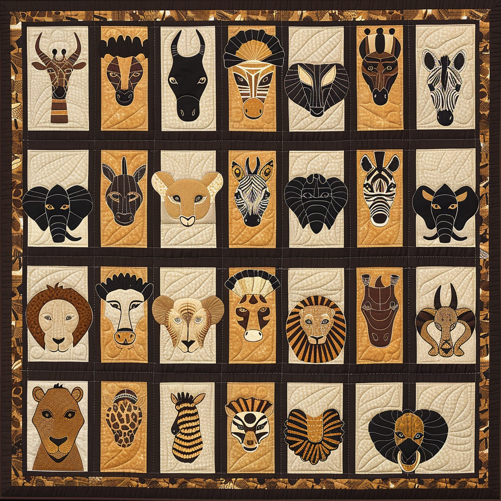 African Aminals XR1706016CL Quilt