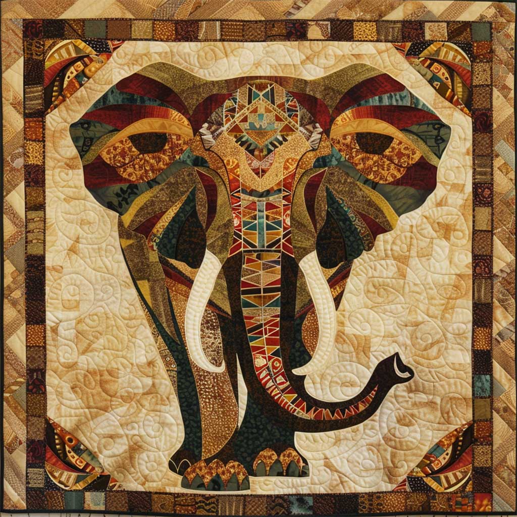 African Elephant WJ1507001CL Quilt