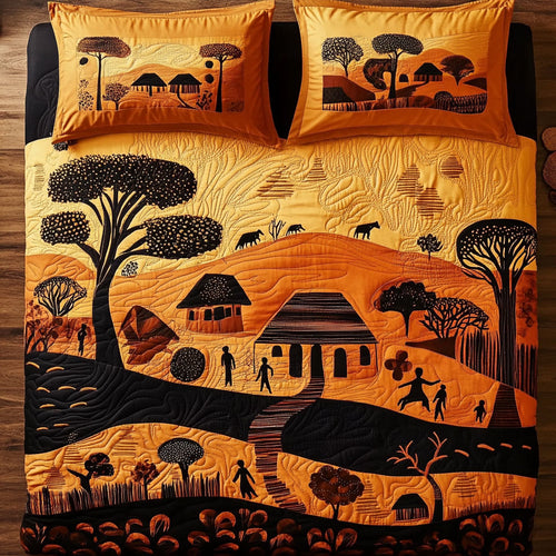 African Village WU2802062CL Duvet Cover Set