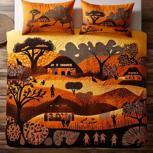 African Village WU2802072CL Duvet Cover Set