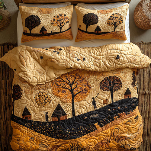 African Village WU2802076CL Duvet Cover Set