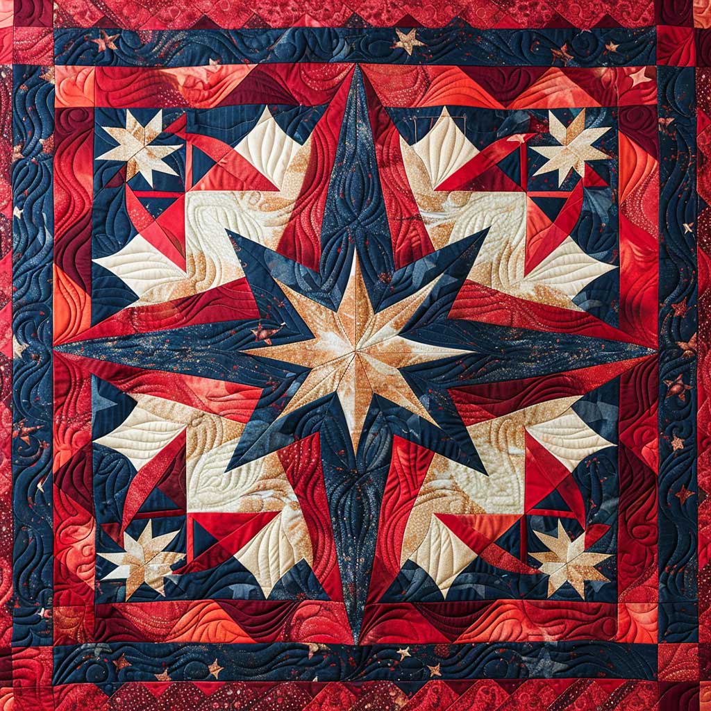 Patriotic Independence Star WJ0807001CL Quilt