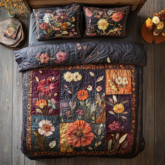Antique Floral Patchwork WU2502018CL Duvet Cover Set