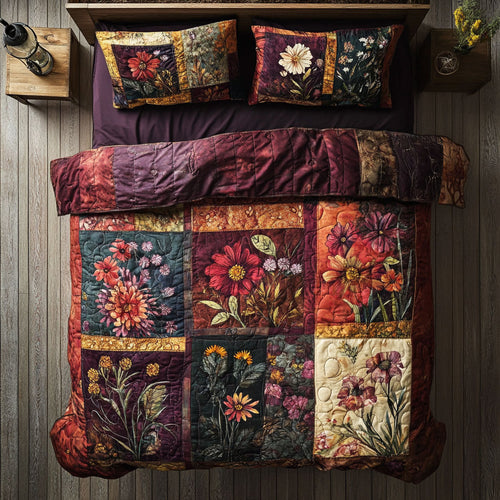 Antique Floral Patchwork WU2502019CL Duvet Cover Set