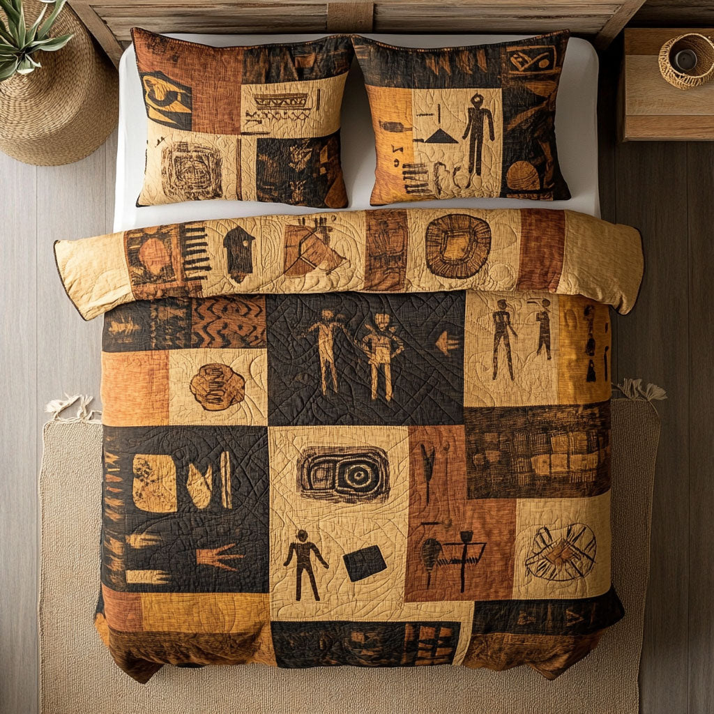 Antique Tribal Symbols WU2802054CL Duvet Cover Set