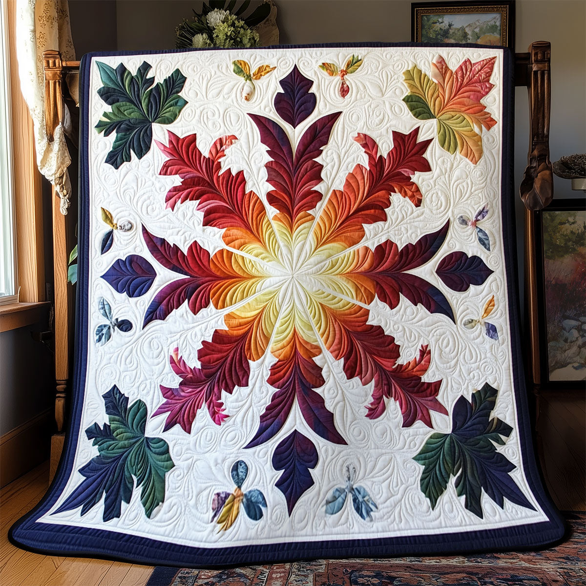 Autumn Golden Bloom YR1802013CL Quilt