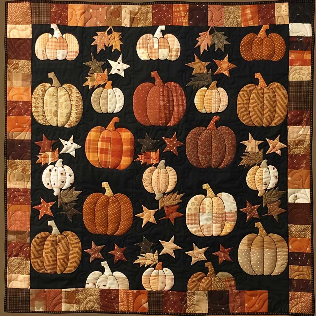 Autumn Pumpkins XR2407050CL Quilt