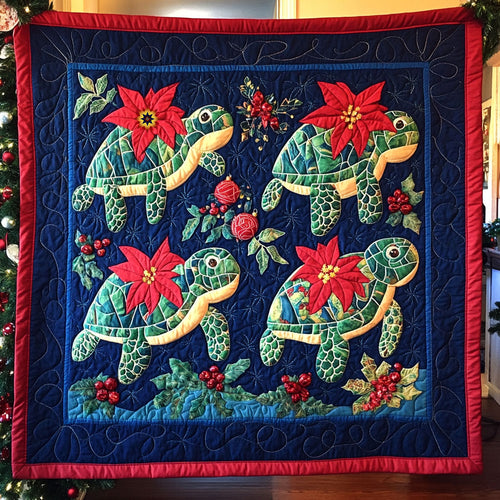 Poinsettia Turtle WJ2311022CL Quilt