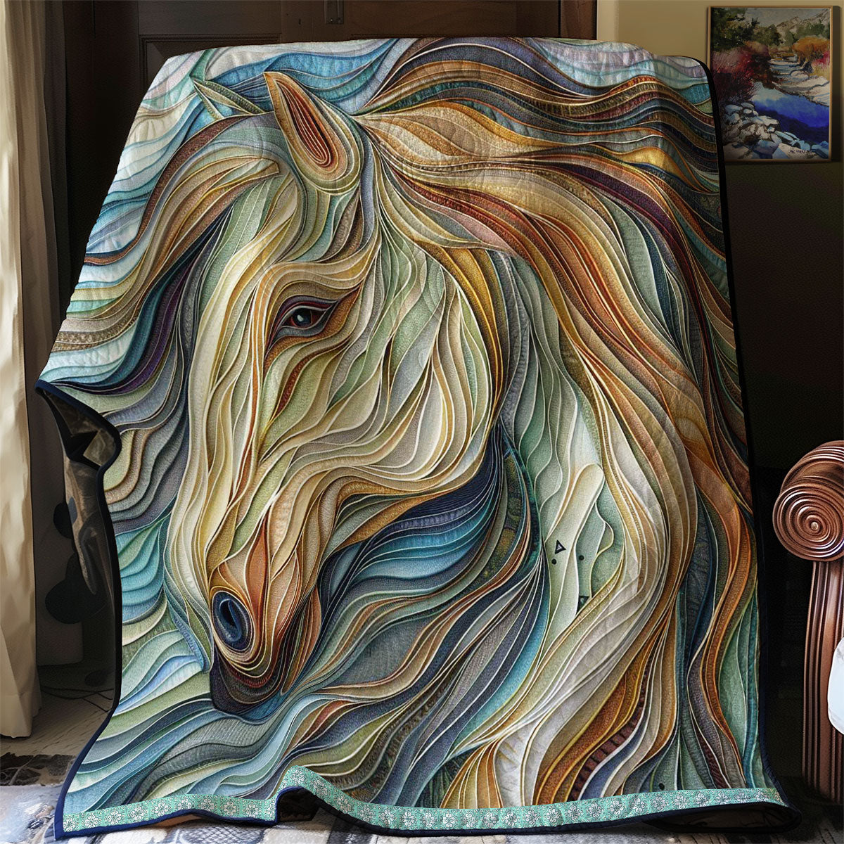 Horse Mane Waves WN1209044CL Quilt