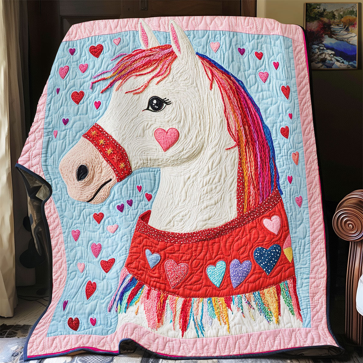 Valentine Horse WY0202063CL Quilt