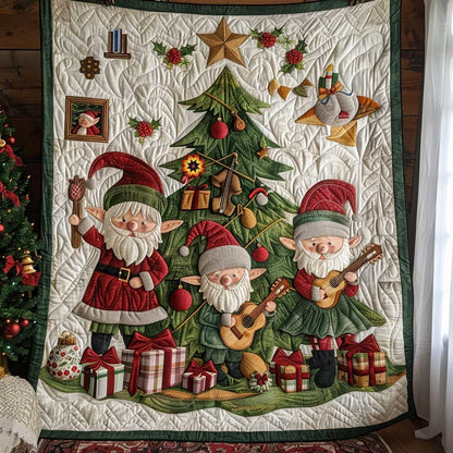 Adorable Gnome Christmas WP3010001CL Quilt