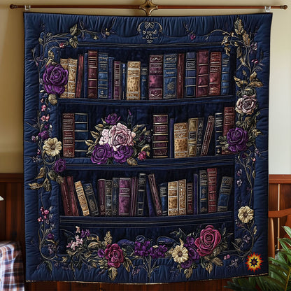 Navy Bookshelf WY2012056CL  Quilt