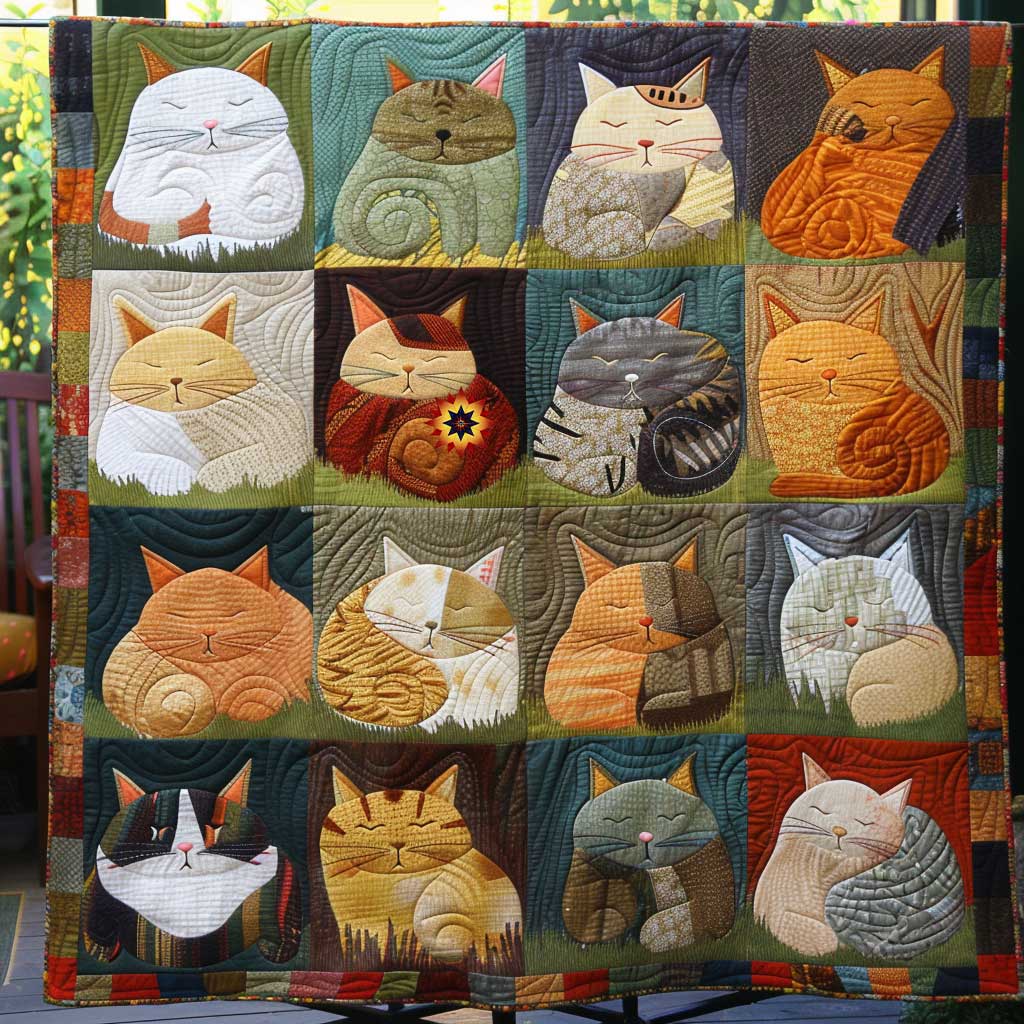 Chubby Funny Tabby WP1210023CL Quilt
