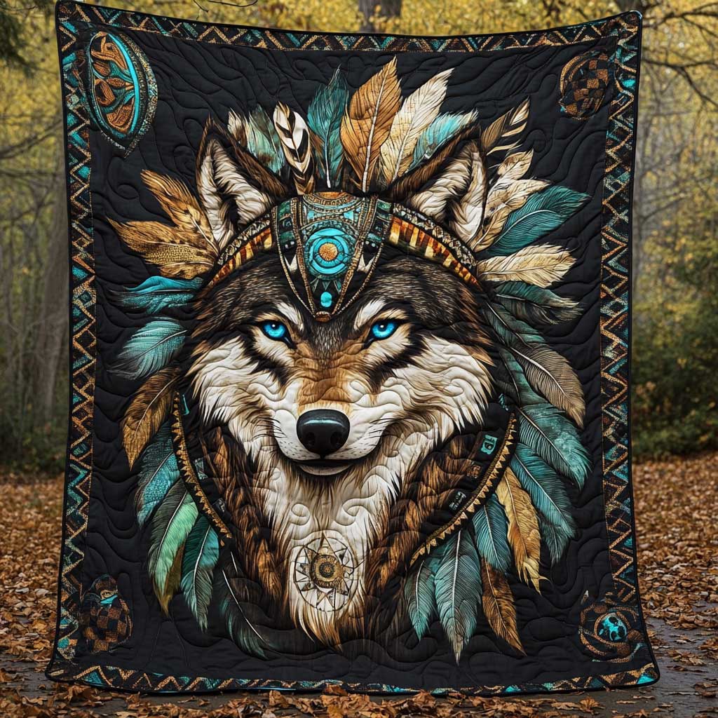 Native American Wolf WJ2709015CL Quilt