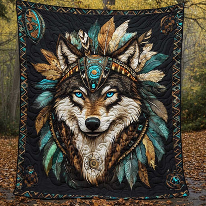 Native American Wolf WJ2709015CL Quilt