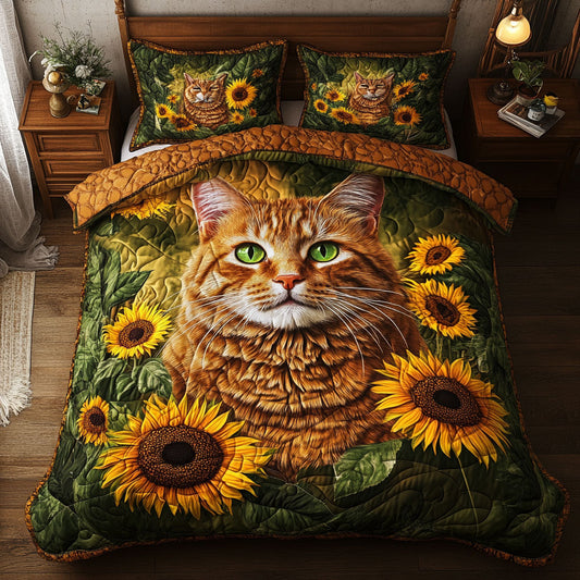 Orange Cat Sunflower WT2702021CL Duvet Cover Set