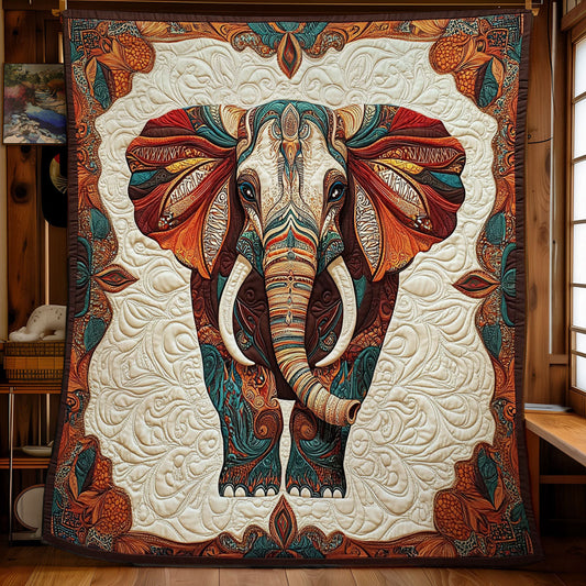 Patchwork Elephant Portrait WY3112030CL Quilt