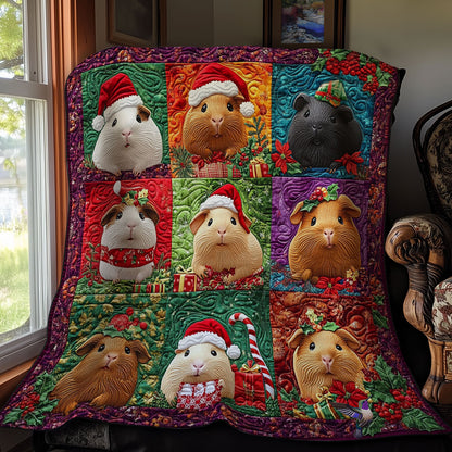 Christmas Of Guinea Pig WY1211015CL Quilt